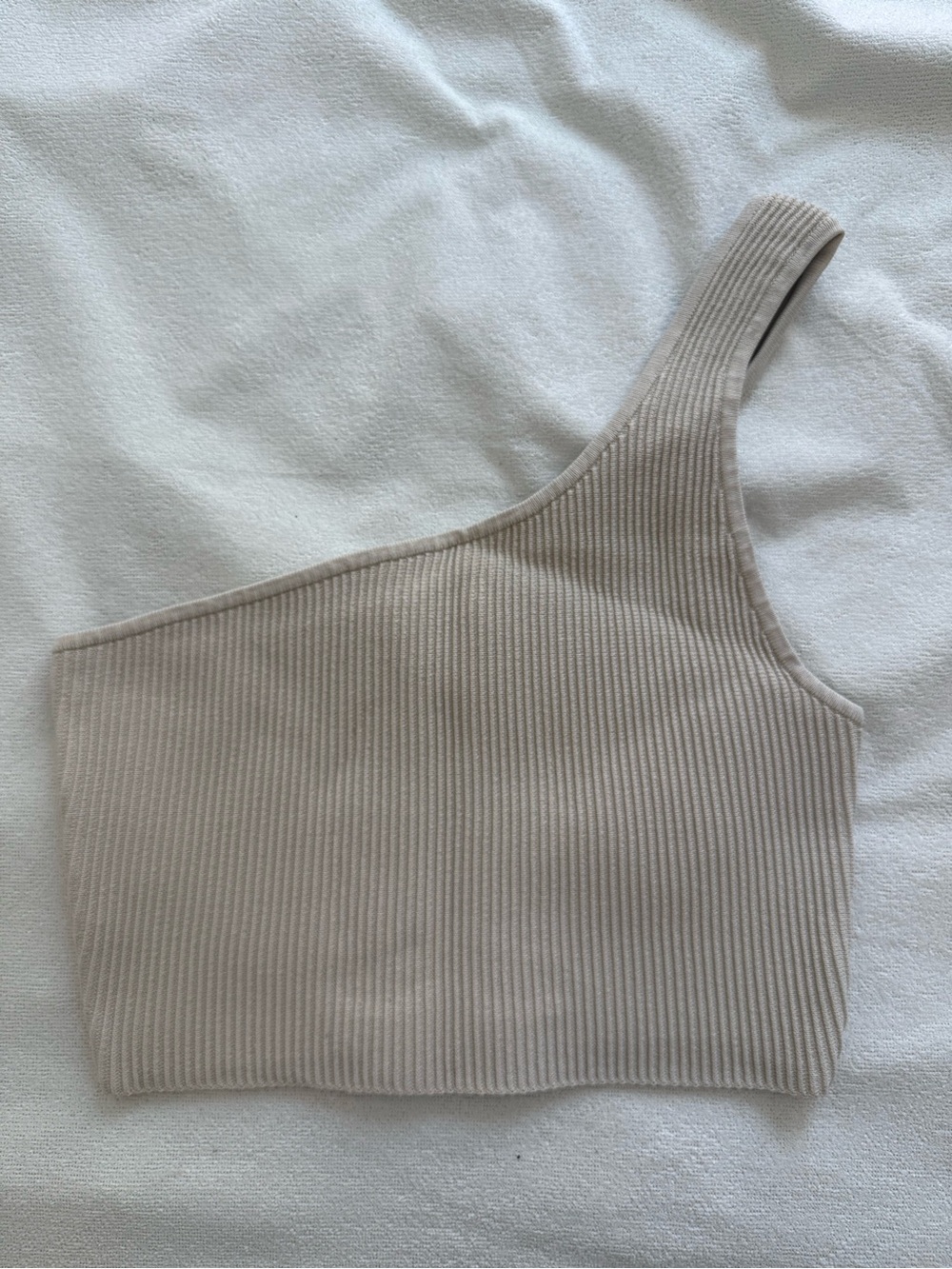 Aritzia Sculpt Knit One Shoulder Crop Top